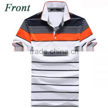 Striped Wholesale Polo Shirt For Men,Engeering Stripe Pique Polo Factory