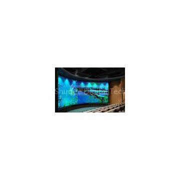 Large curved screen 3D cinema system with bubble snow rain lighting special effect system