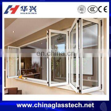 aluminum double glazed folding glass windows