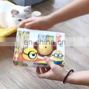 Automatic interactive cat teaser toy Crazy Walking Minions teasing toy