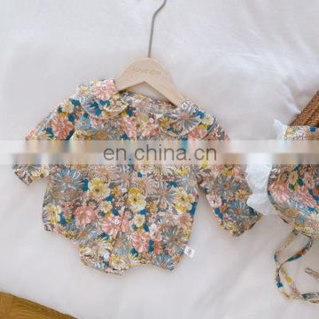 2020 autumn baby girl baby doll collar Korean style long-sleeved jumpsuit