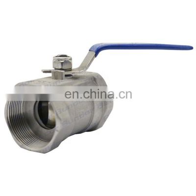 Bundor 316 CF8M 6 inch ball valve Stainless Steel 1PC wcb ball valve