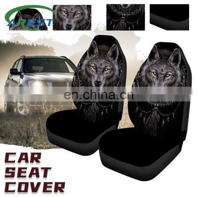 Gray wolf Car Seat Covers Front Rear Seat Covers Protector Interior Universal Cushion Cover for Toyota VW BMW Ford Mazda Hyundai