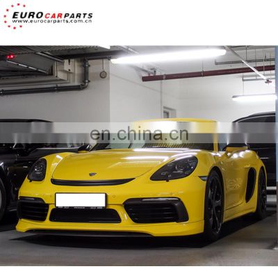 718 body kit fit for POR 718 2016y~ TECH style plastic small kit front lip, diffuser and spoiler 718 spoiler