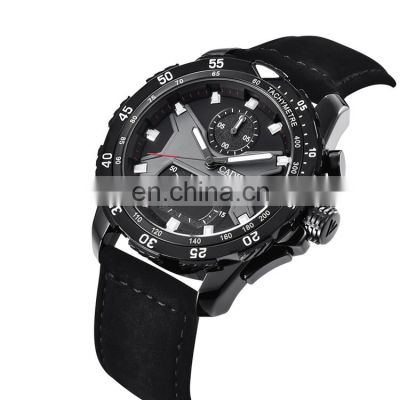 CADISEN 9061 Original analog quartz men date day leather bracelets custom logo modern army military sport watch