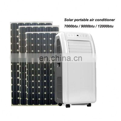 Grade 1 Energy Saving R134a 7000Btu~12000Btu Solar Powered 100% Solar Dc Portable Air Conditioner With Power