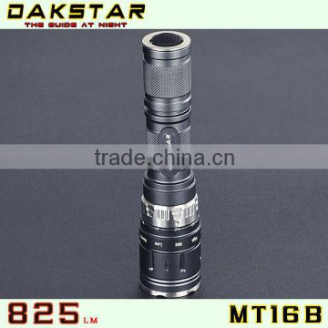 DAKSTAR MT16B CREE XML T6 825LM High Power Rechargeable Magnetic Ring Switch 18650 LED Flashlight