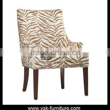 AC-100 Zebra Strip Fabric Dining Sofa Chair