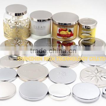 Shiny nickle & Chrome plating candle lids