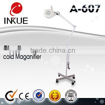 A-607 Beauty salon folding magnifying lamp ,flexible floor lamp with magnifier