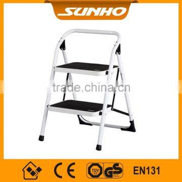 CE approved household compact lightweight steel 5 step folding ladder