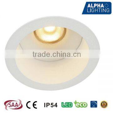 CE SAA Fixed Dimmable 7W COB LED Downlight