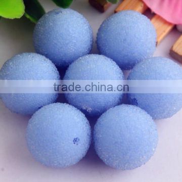Wholesale chunky bubblegum ball resin seed glass rhinestone berry bling round loose beads for kids jewelry making