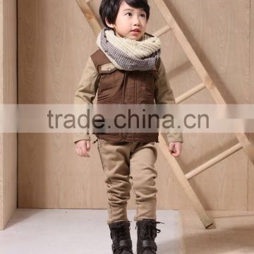Freshline korean boys cotton coats kids denim dress designs/kids apparels suppliers