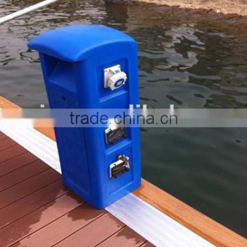 Marina plastic water power pedestal