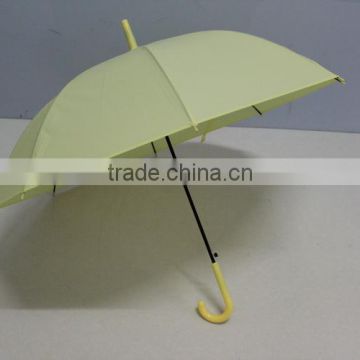 The small size straight umbrella of yellow poe cloth