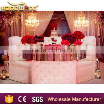 stainless steel frame square and round glass top wedding cake tables                        
                                                Quality Choice
