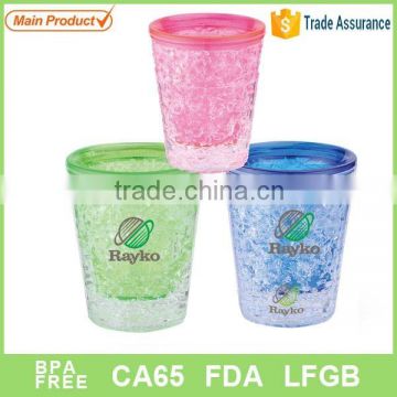 Hot selling 6 oz plastic magic/colorful frosty beer mug