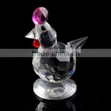 cute crystal hen animal