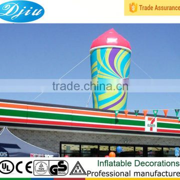 DJ-GG-126 Huge roof advertising inflatable ice cream stree outdoor decoration roof