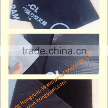 cross laminating HDPE film self-adhesive bitumen waterproof membrane for foundation