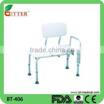 Aluminum adjustable height shower chair