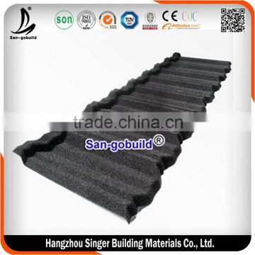 Aluminum Zinc Black Stone Coated Metal Roofing Tile With KEBS Standard