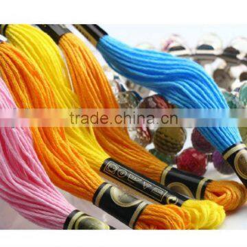 100% cotton cross stitch embroidery thread for bracelet
