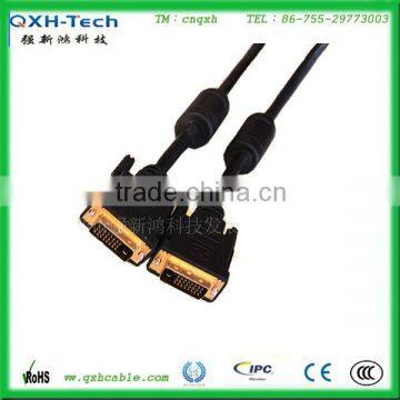 Nickel plated Black PVC mould DVI-D Dual Link male to male DVI-D cable