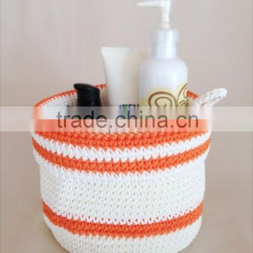 Best selling polypropylene Yarn Crochet woven basket made in vietnam