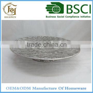 round metal plate and trays for home decoration items