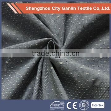 Jacquard cotton fabric for shirts dark color high quality CVC50/50 shirt fabric