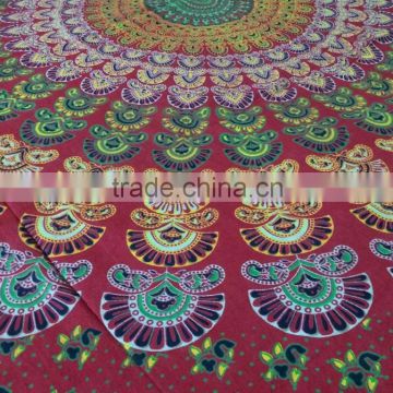 Ethnic Gypsy Hippie Tapestry beach Picnic coverlet Indian cotton mandala flat sheet