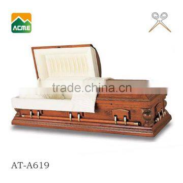 AT-A619 solid wood wholesale best price casket for funeral