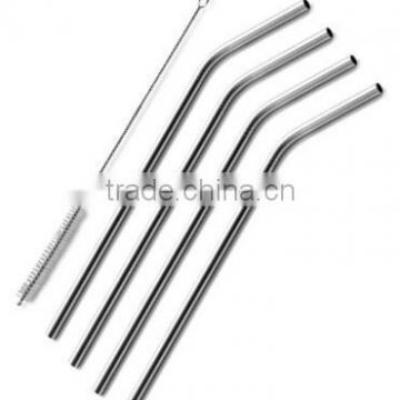 Good quanlity 6*0.5 bent stainless steel drinking straw