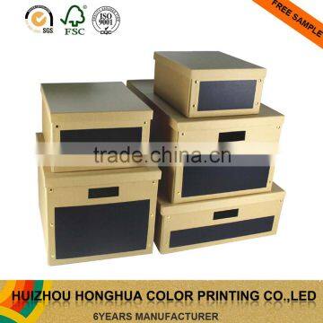 Handmade custom kraft paper boxes file storage paper box