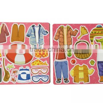 Popular dress up magnetic gifts custom soft PVC dress up game with flexible magent for refrigerator