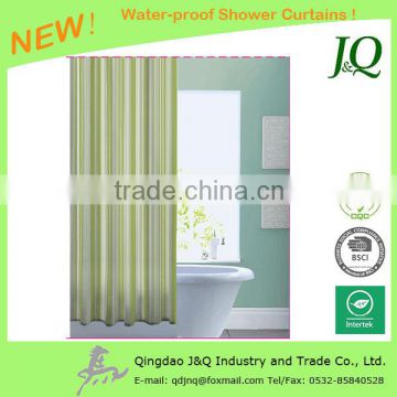 Water Proof Stripes Print Shower Curtains