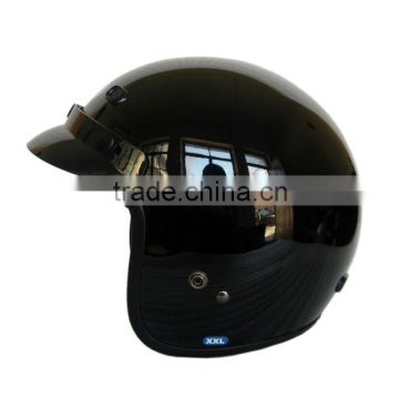 Shining Black DOT Approved Open Face Helmet
