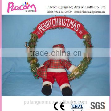 2015 Wholesale Plush Santa Christmas Decorations, Christmas Ornament