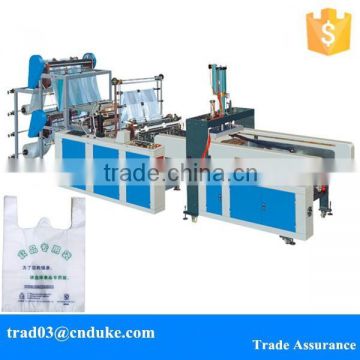 GBDE-700 Factory Direct Easy Optional Full Automatic Punching Four Lines Pe Plastic Vest T-shirt Bag Making Machine