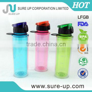Professional plastic sport water bottle sealed cup