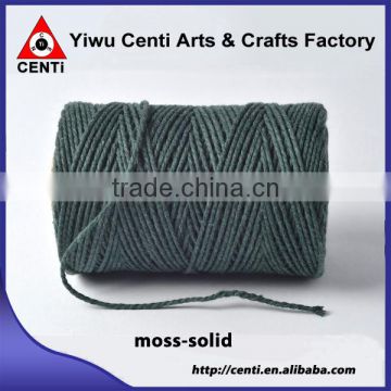 Hot sale durable moss solid twisted cotton thread bakers twine