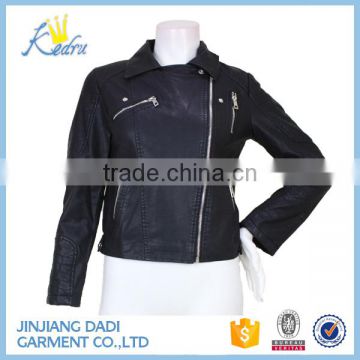 2016 wholesale women motocycle jacket cool fashion PU leather jacket for Women