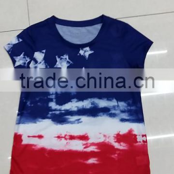 Stock clothing inventory clearance hot sale good quality girl's printed t-shirt