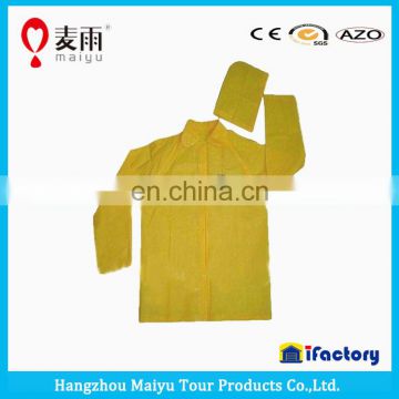 Maiyu Adult long pvc yellow raincoat in bag