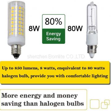 8W led bulb equal to 75W 100W  Halogen Bulb E11 Mini Candelabra bulb  for indoor light