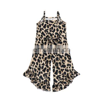 2020Hot Sale Design leopard printing gallus Jumpsuit For Cutest lovely Girls Daily Wear