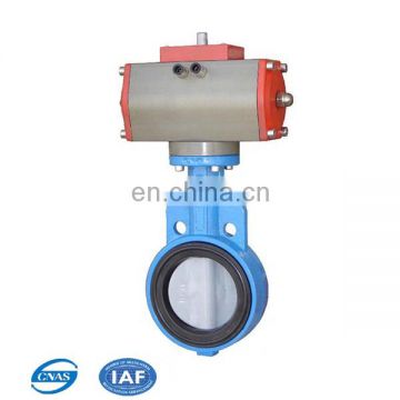 Pneumatic Double Action Flange Stainless Steel Stem Butterfly Valve