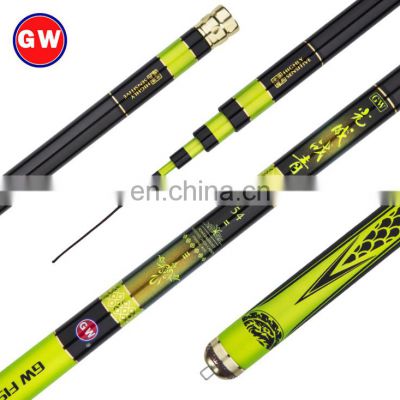 GW Battle Green Taiwan fishing rod carbon fishing rod super hard super light fishing rod large carp squid handcuffs